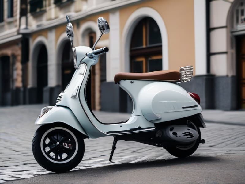 motorrad mit Stromanschluss